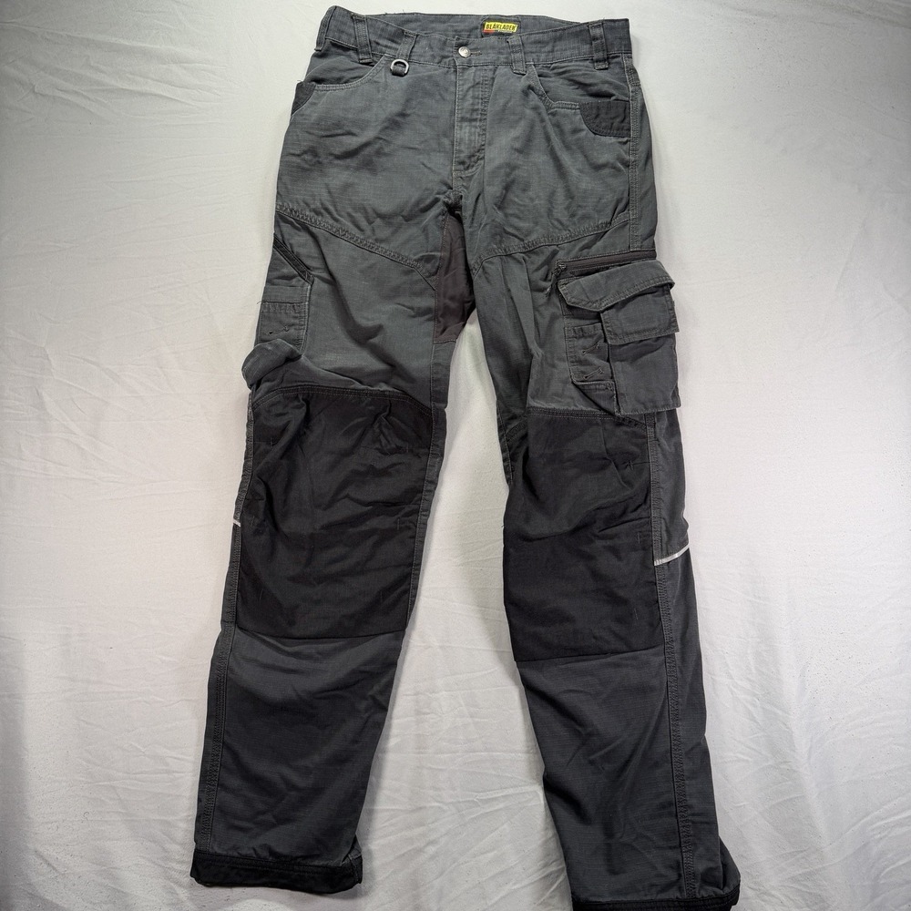 Blaklader Work Pants Mens 30x34 Black Cargo Ripstop BLK 1959 Workwear